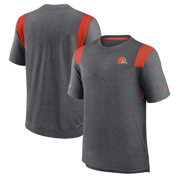 Cleveland Browns Nike Sideline Tonal Logo Performance Player T-Shirt - Heather Charcoal
