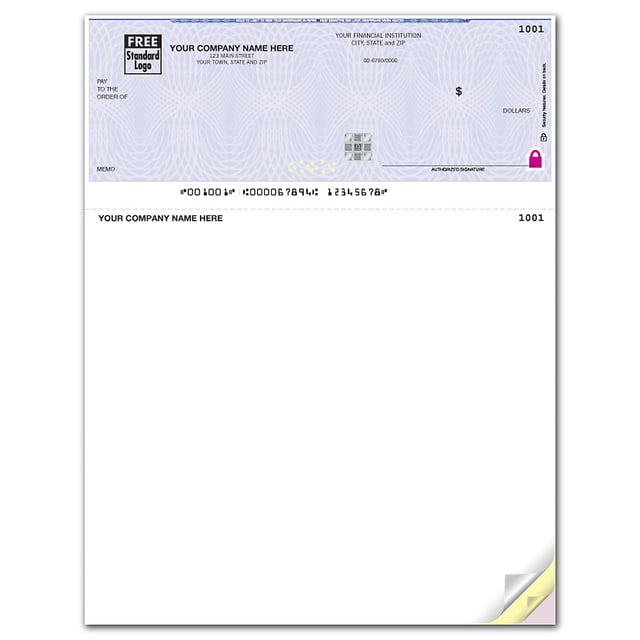 High Security Laser Top Check, Compatible with NetSuite