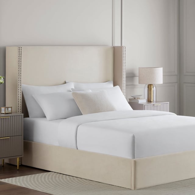 Austin Studded Ottoman Bed - Ecru