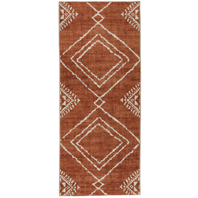 Jax Moroccan - Orange - MO-DIA-OG - ReaLife Machine Washable Rug