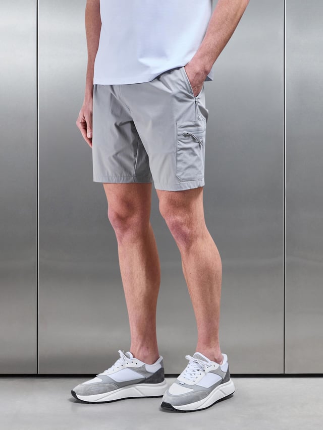 Active Cargo Short in Mid Grey