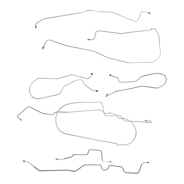 1996-02 Chevrolet GMC Express Savana 1500 (Only) 5.7L Front Disc/Rear Drum Complete Brake Line Kit 7pc, OE Steel