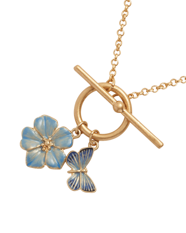 Butterfly & Flower Necklace