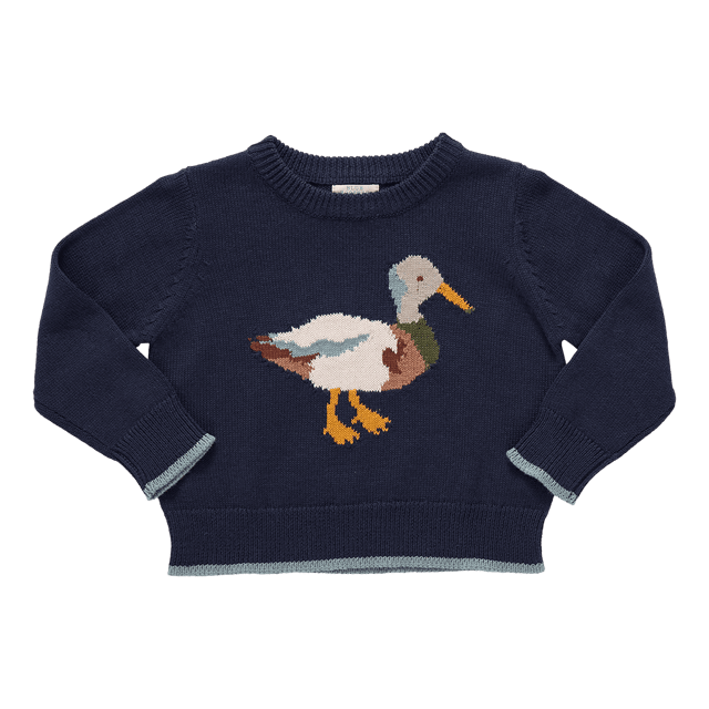 Boys Oliver Sweater - Navy Mallard