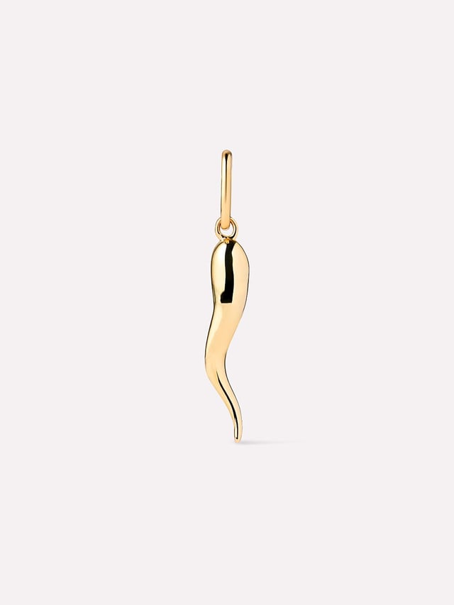 Solid Yellow Gold - Italian Horn Charm | Ana Luisa Jewelry