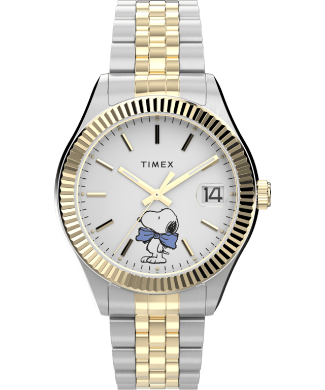 Timex x Peanuts® Timex Legacy Bowtie 34mm Stainless Steel Bracelet Watch