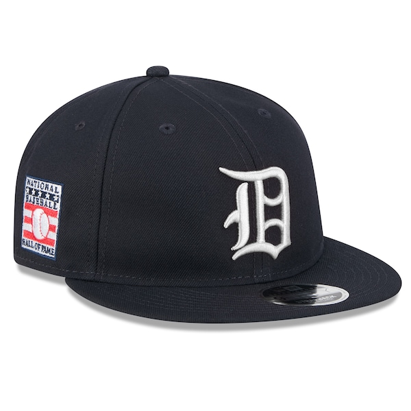 Men's Detroit Tigers New Era Navy Baseball Hall of Fame Retro Crown 9FIFTY Adjustable Hat