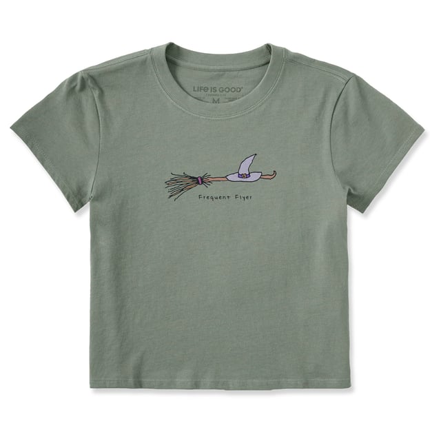 Women's Frequent Flyer Witch Broom Crusher-LITE Shrunken Tee