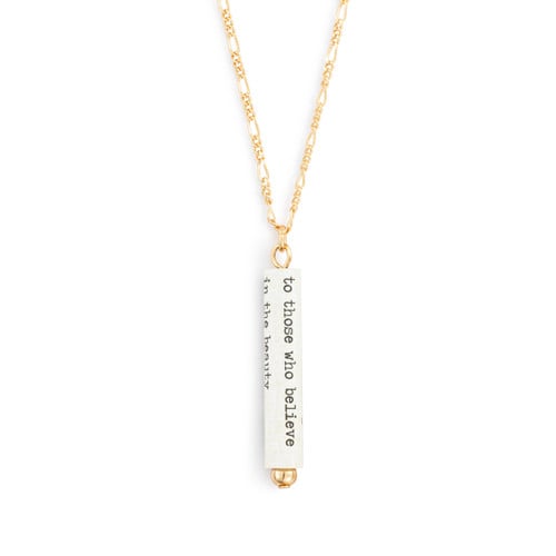 Believe in Beauty Quote Necklace