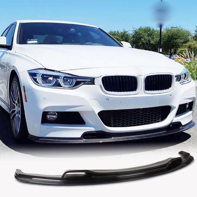 For BMW 3 Series F30 M Sport Carbon Fiber/FRP Front Bumper Lip 320i 328i 330i 335i 340i Chin Spoiler