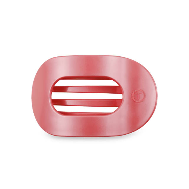 Calming Coral Medium Flat Round Hair Clip