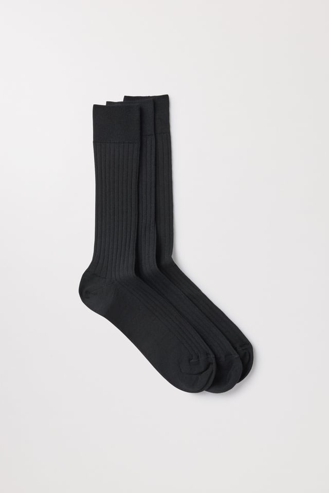 The Ribbed Merino Socks 3-Pack