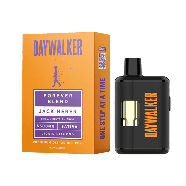 Liquid Diamonds THC Vape Pen with THC-A + Delta 8 + THC-P - Jack Herer - Sativa 5.5g - Daywalker