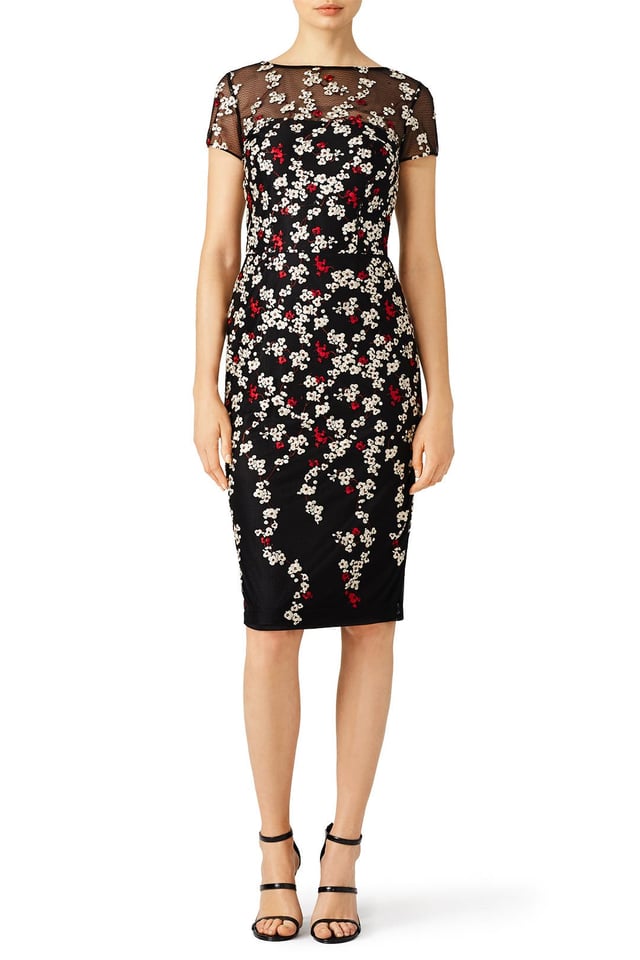 Falling Petal Embroidered Sheath