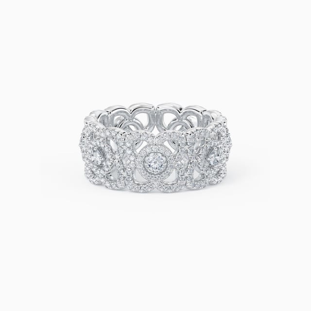 Enchanted Lotus band in white gold