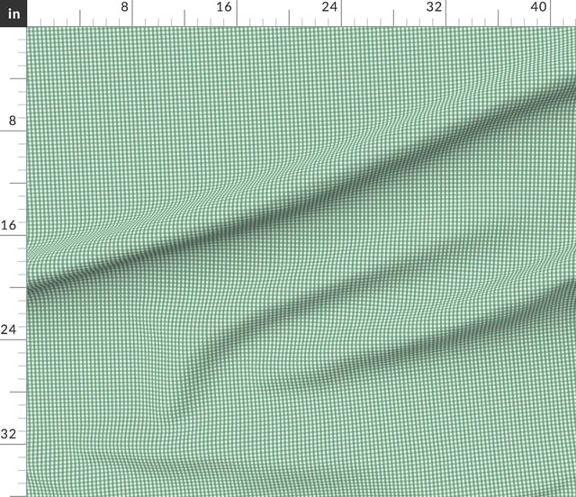 Fabric in tiny gingham kelly green