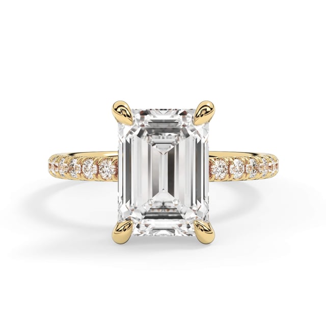Under Halo Diamond Accented Engagement Ring
