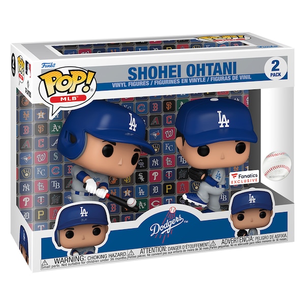 Los Angeles Dodgers Shohei Ohtani Funko Fanatics Exclusive Two-Pack POP! Vinyl Figure Set