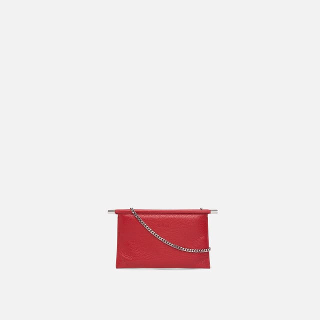 FRIDA MINI CROSSBODY CLUTCH PEBBLE RED