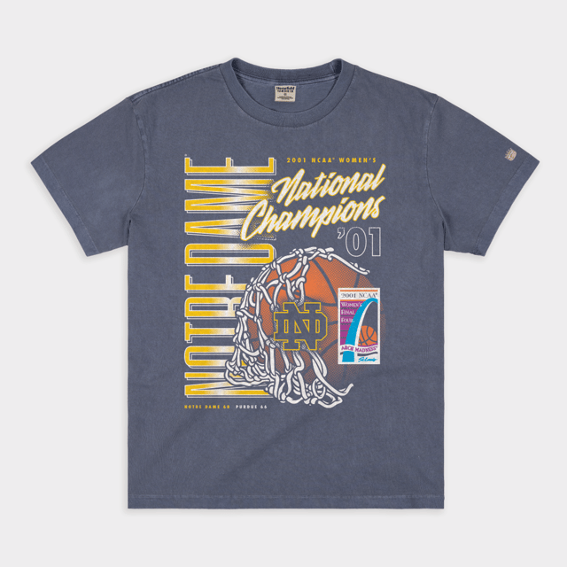 Notre Dame Women's Basketball 2001 NCAA Champions Heavyweight Tee