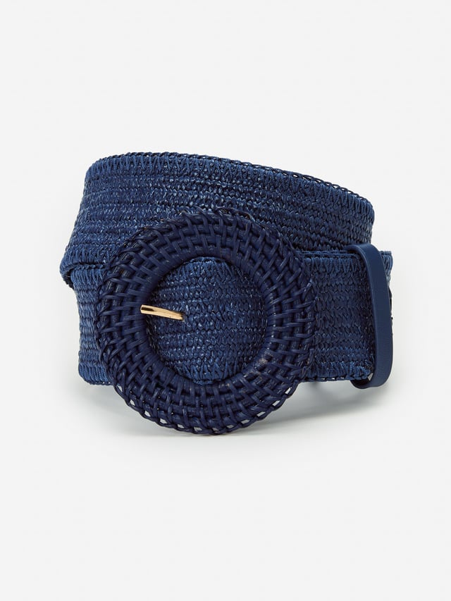 Navy Solid Popie Grasscloth Belt | Women's Belts \u0026 Jewelry  | J.McLaughlin
