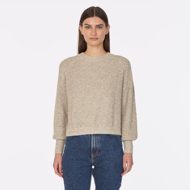 Donegal Shaker Puff Sleeve Crew