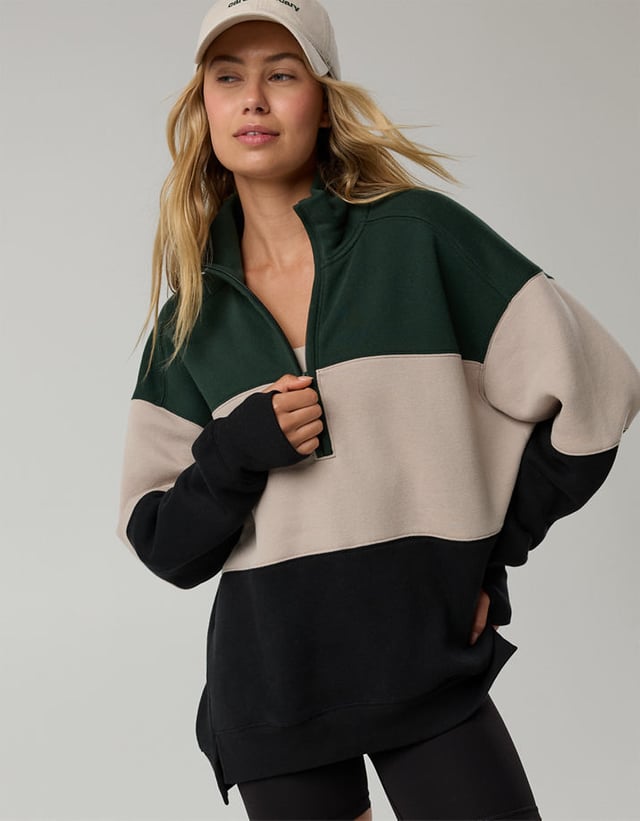 OFFLINE By Aerie Cloud Fleece Quarter Zip Sweatshirt 