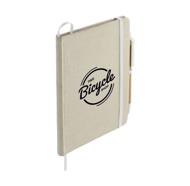 Organic Cotton Bound Notebook - Branded Promotional Custom Notebooks - Swag.com