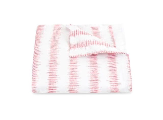 Matouk Schumacher Attleboro Pink Full/Queen Duvet Cover 86" x 92"