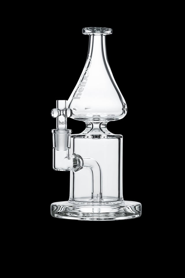 GRAV® Helix™ Clear Straight Base w/ Fixed Downstem Water Pipe