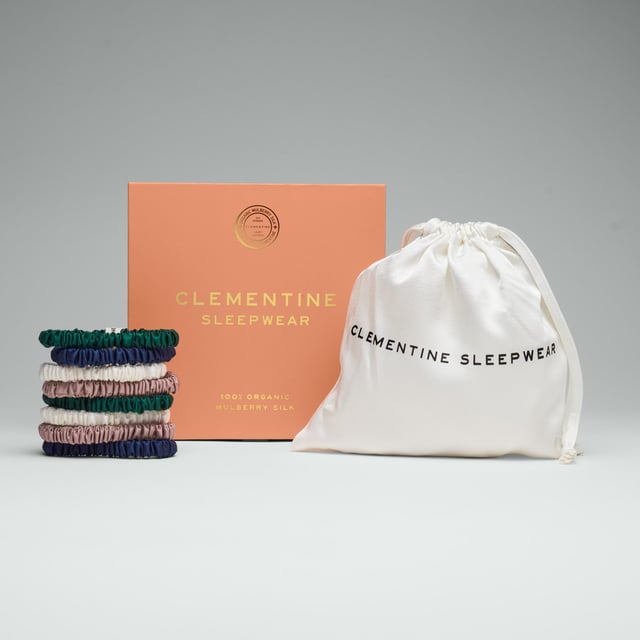 Organic Silver Ion Silk Scrunchie Pack