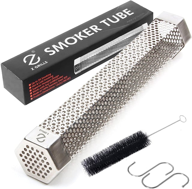 HEXAGON TUBE SMOKER WITH 2 HOOKS AND BRUSH