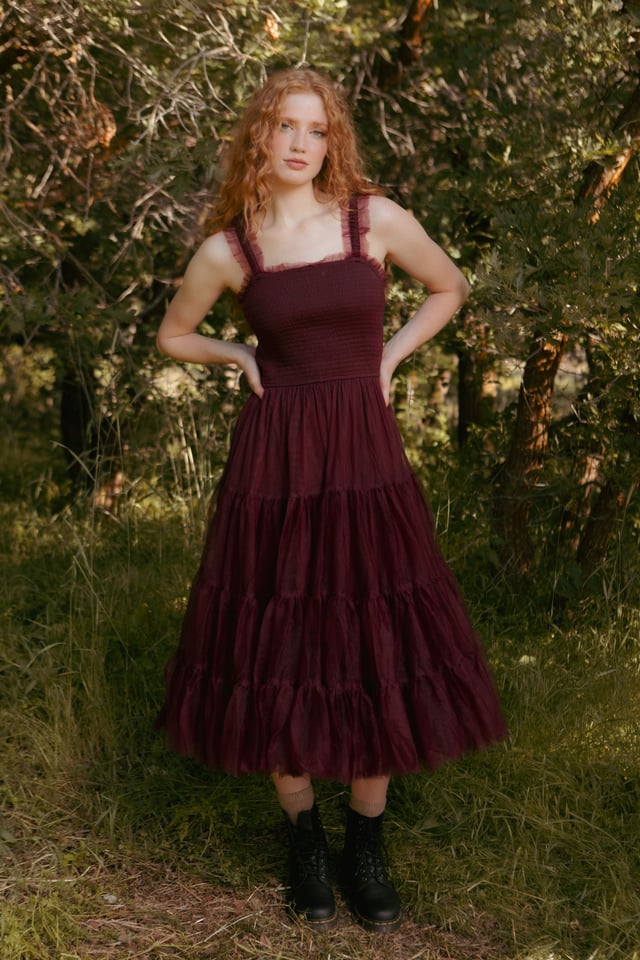 Destiny Dress in Burgundy