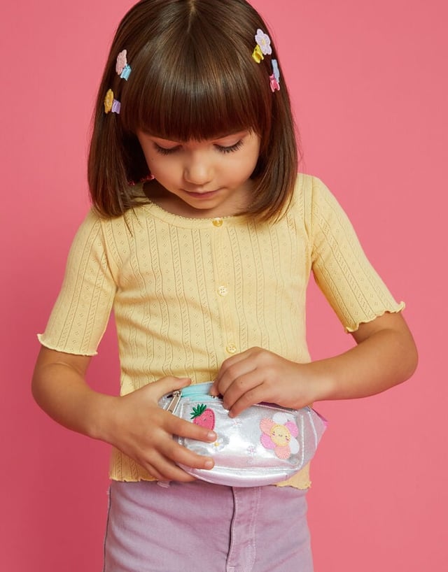 Girls Metallic Bum Bag