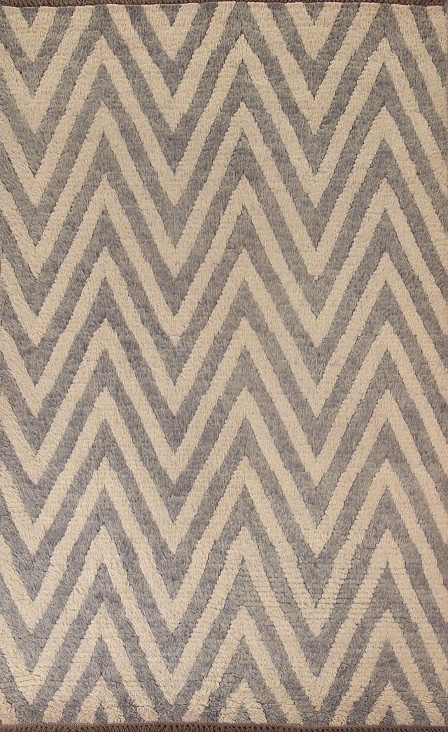 Chevron Gabbeh Wool Area Rug 7x10