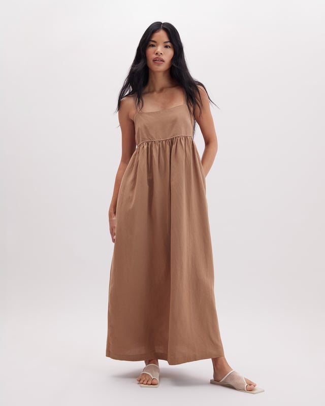 Women's Linen Maxi Dress