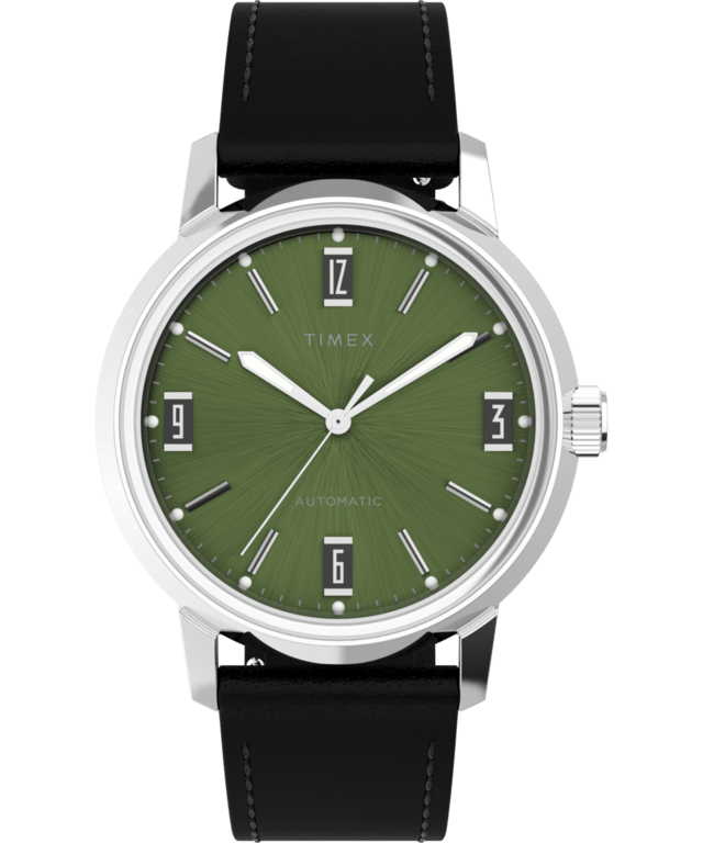 Marlin® Automatic 40mm Leather Strap Watch