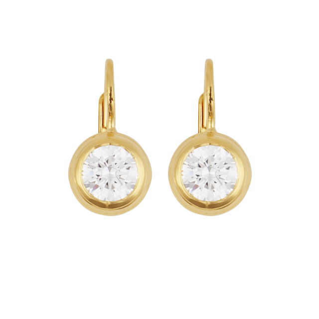 Bezel Drop Earrings