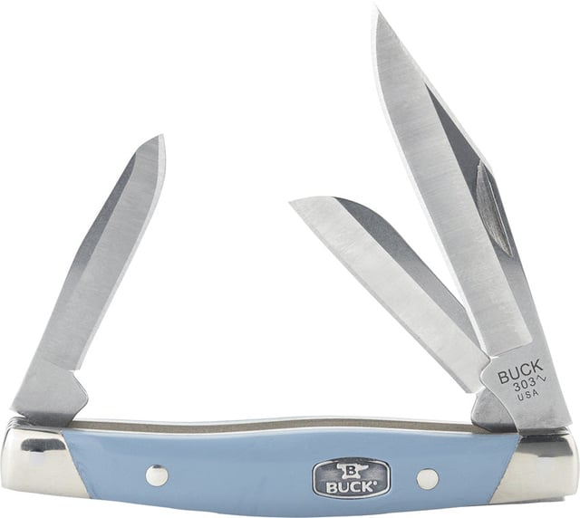 Buck Cadet Slip Joint Blue Valox Folding 420HC Stainless Pocket Knife 303BLS