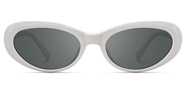 Phantom - Oval White Sunglasses