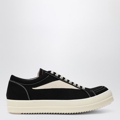 Vintage black canvas and suede sneakers