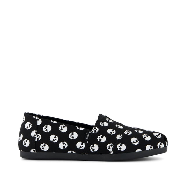 Womens Alpargata Classic Black Glow In The Dark Halloween Skulls