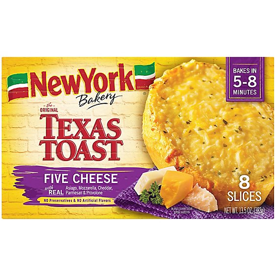 New York Bakery Texas Toast Five Cheese 8 Count - 13.5 Oz