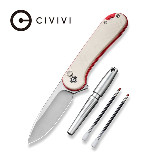 CIVIVI StellarQuill Pen & Button Lock Elementum II Flipper Knife Combo Gift Pack C23049