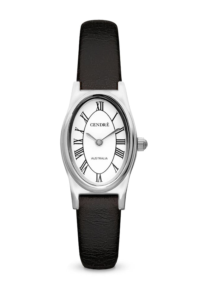 Emmeline Watch | Silver | Black Crinkle