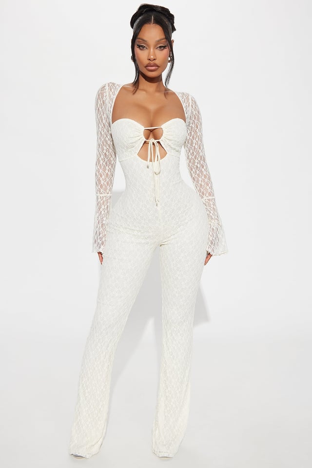 Saffron Lace Jumpsuit - Ivory