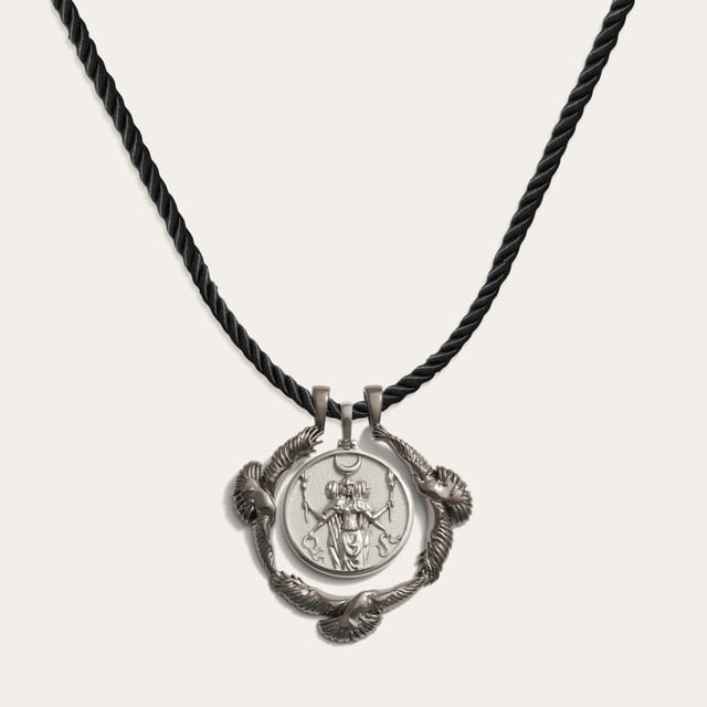 Hecate Raven Silk Necklace