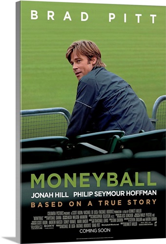 Moneyball - Movie Poster Stretched Canvas Print