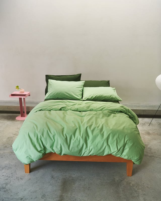 Moss, Apple & Crisp White Organic Cotton Percale Bedding Bundle