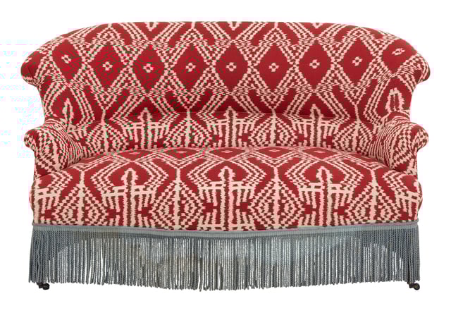 Antique Napoleon III Ikat Settee